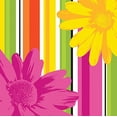 thumbnail image 1 of Creative Converting 18 Count Beverage Napkins, Floral Stripes, 1 of 3