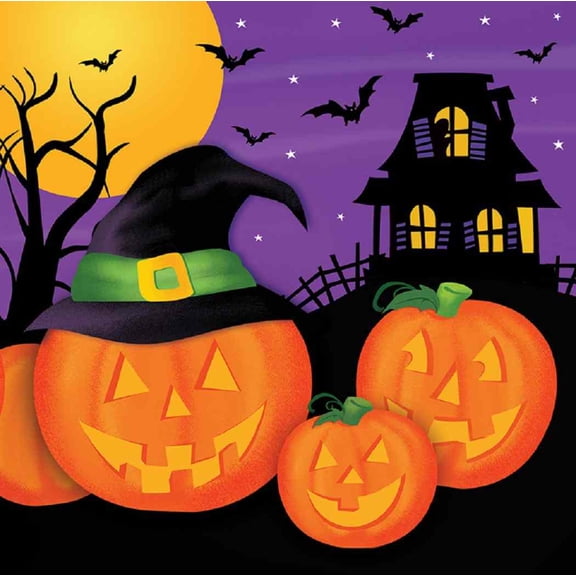 Creative Converting 18 Count Pumpkin Haunts Lunch Napkins