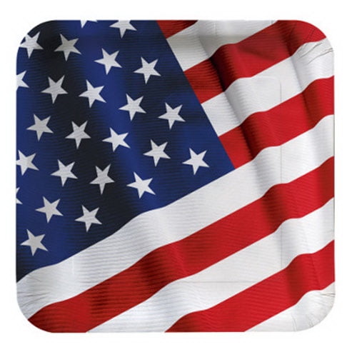 American Valor USA Patriotic July 4th Election Theme Party 7" Dessert Plates