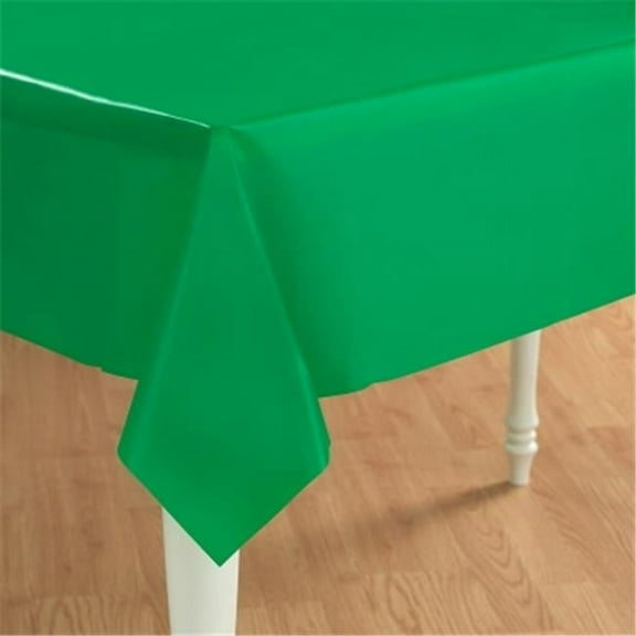 Creative Converting 192863 Emerald Green- Green Plastic Tablecover