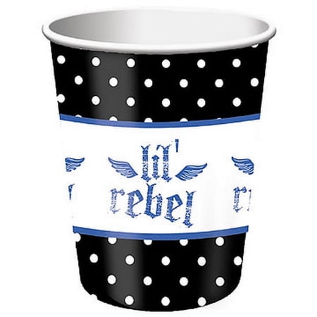 Creative Converting 201239 Lil Rebel 1st Birthday 9 oz. Paper Cups