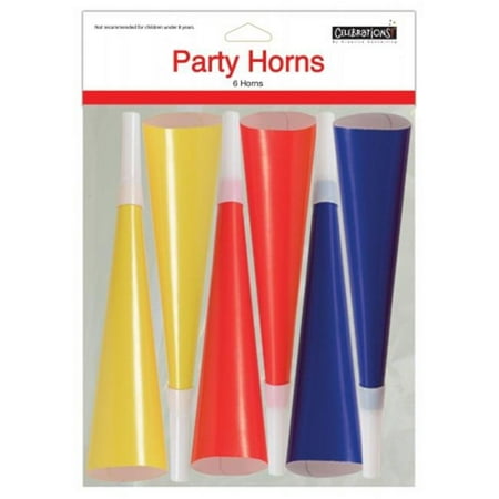 Creative Converting 21210 Creative Converting 21210 Paper Horns Assorted Colors 6 Count