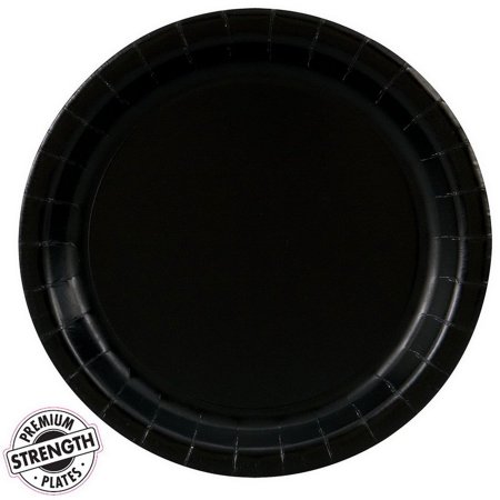 Creative Converting 260084 Black Velvet (Black) Dinner Plates