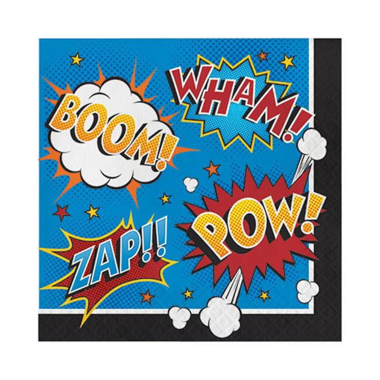 Colorful Superhero Slogans Luncheon Napkins, 2-Ply, 16-Pack