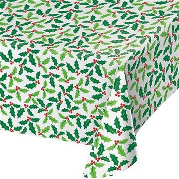 Creative Converting 325446 52 x 90 in. All over Print Vinyl Flannel Tablecover