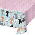 thumbnail image 1 of Creative Converting 329399 Cute Cats Plastic Tablecover - 1 Pc, 1 of 3