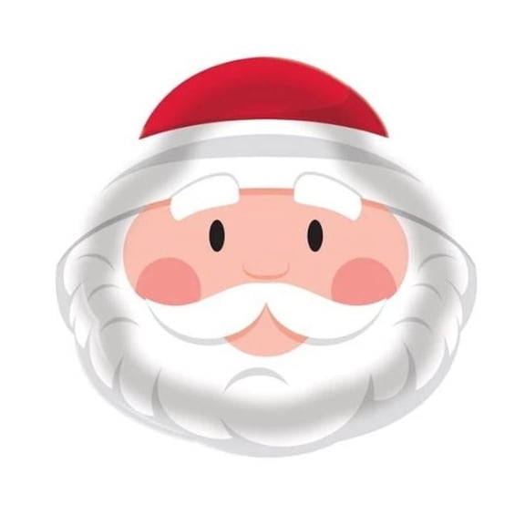 Creative Converting 331308 14 in. Santa Round Plastic Tray