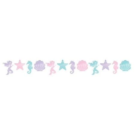 Creative Converting 336707 Iridescent Mermaid Party Banner