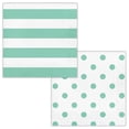 thumbnail image 1 of Creative Converting 337063 Dots & Stripes Fresh Mint Low-Count Napkins, 1 of 2