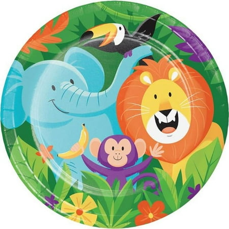 Creative Converting 339765 Jungle Safari Paper Plates, 8 Count