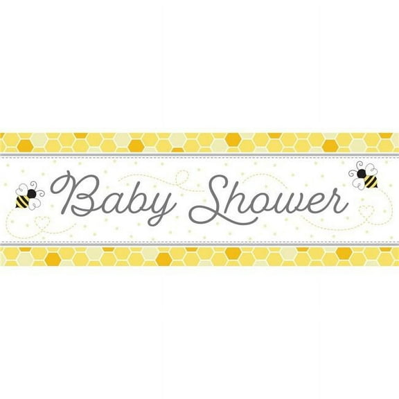 Creative Converting 340088 Bumblebee Baby Shower Giant Party Banner