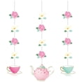 thumbnail image 1 of Creative Converting 340100 Floral Tea Party Hanging Decorations, 3 Count, 1 of 2