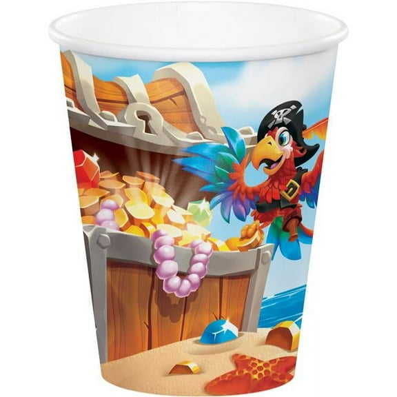 Creative Converting 340121 Treasure Island Pirate Cups, 8 Count