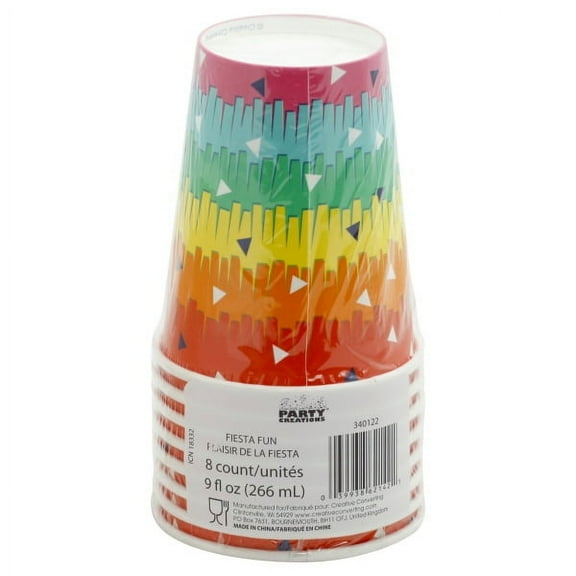Creative Converting 340122 Fiesta Fun Cups, 8 Count