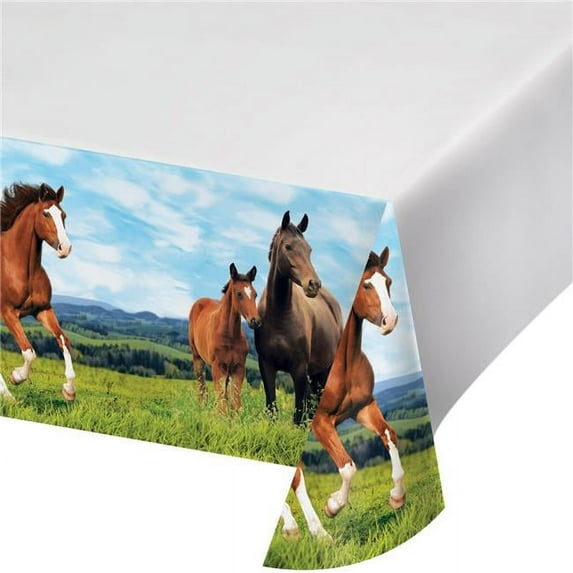 Creative Converting 340207 Wild Horse Plastic Tablecloth