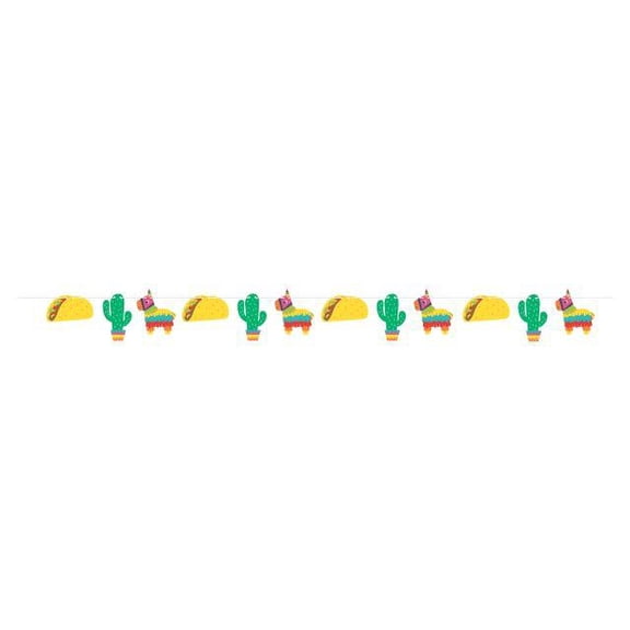 Creative Converting Fiesta Fun Shaped Banner With Twine, Icons