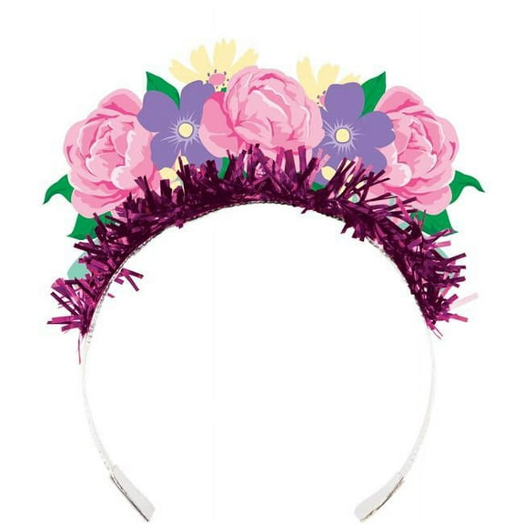 Creative Converting 340242 Floral Tea Party Tiaras, 4 Count