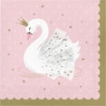 thumbnail image 1 of Creative Converting 343836 6.5 in. Stylish Swan Napkins, Pink - Case of 12 - 16 Count, 1 of 2