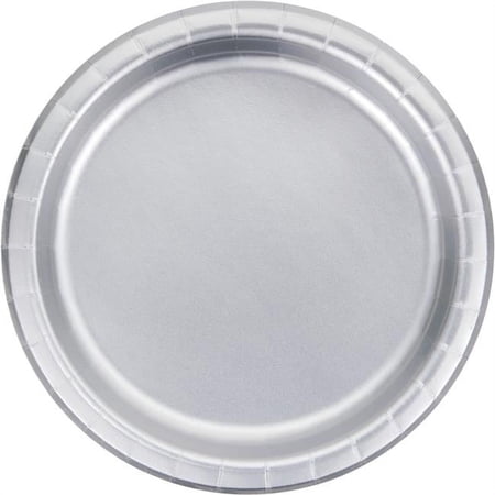 Creative Converting 343843 9 in. Silver Foil Paper Plates - 8 Count - Case of 12