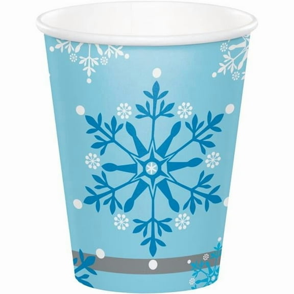 Creative Converting 343964 9 oz Snow Princess Paper Cup - 8 Count - Case of 12