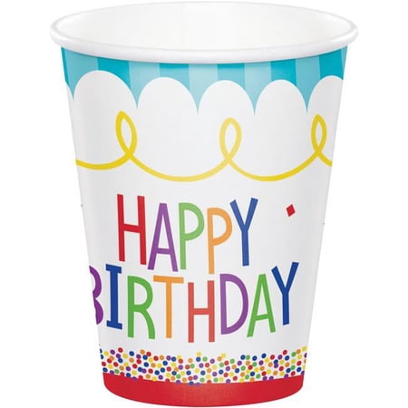 Creative Converting 344480 8 oz Cake Birthday Cup- 96 Count