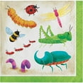 thumbnail image 1 of Creative Converting 346238 5 x 5 in. Birthday Bugs Beverage 1 by 4 Fold 2-Ply Tissue Napkins - 192 Count, 1 of 2