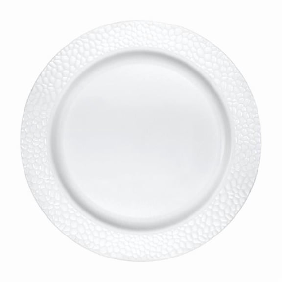Creative Converting 347882 10 in. Pearl Pebble Plastic Banquet Plates - 120 Count
