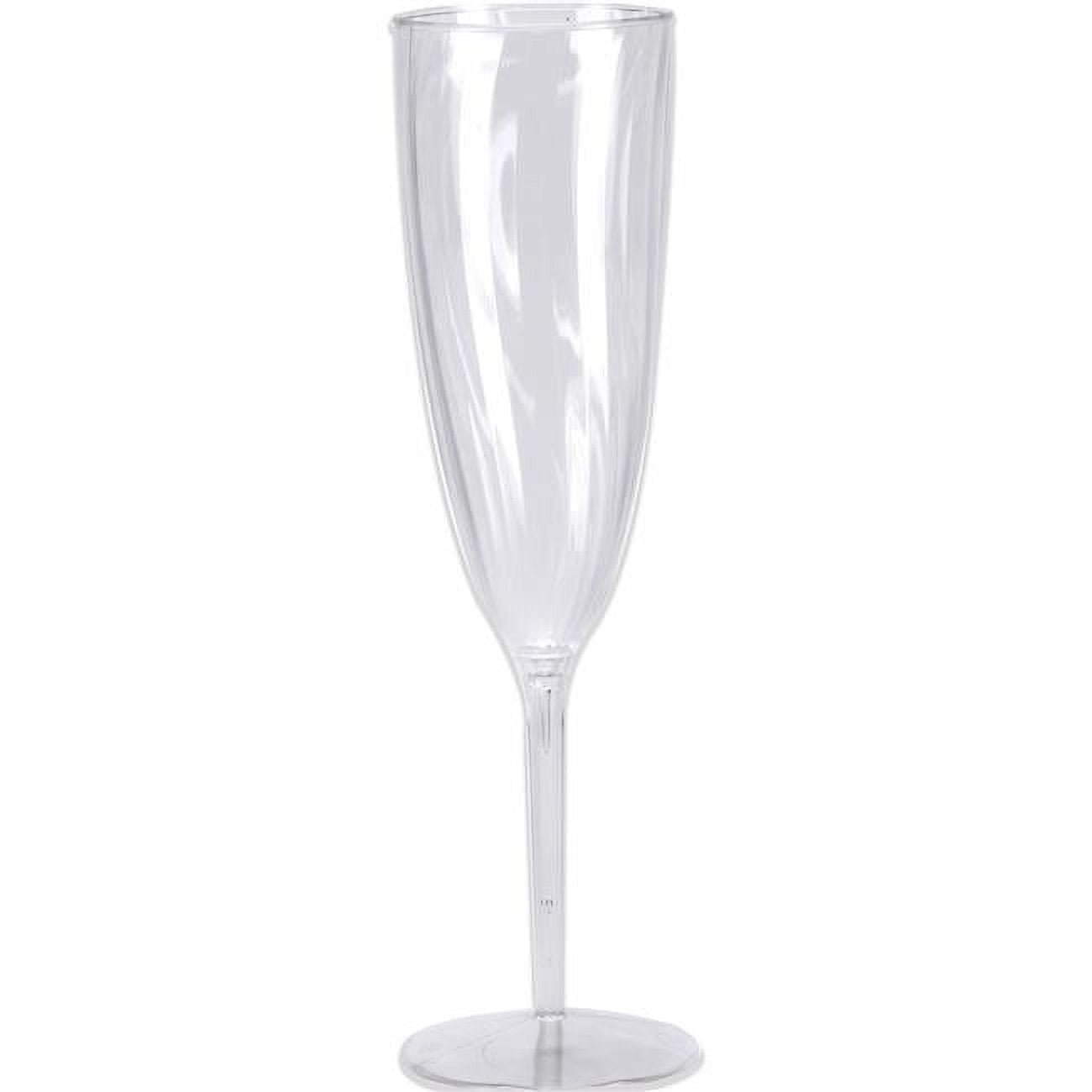 Creative Converting 347890 6 oz Clear Plastic Champagne Glasses - 96 Count