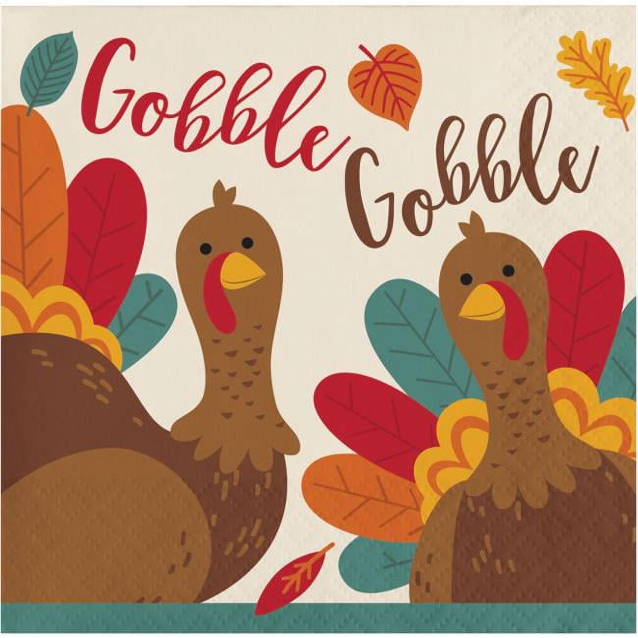 Creative Converting 352866 Tom Turkey Beverage Napkin