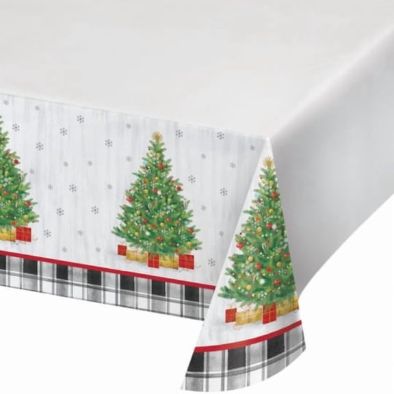 Creative Converting 352931 7 in. Holiday Tree Luncheon Plate