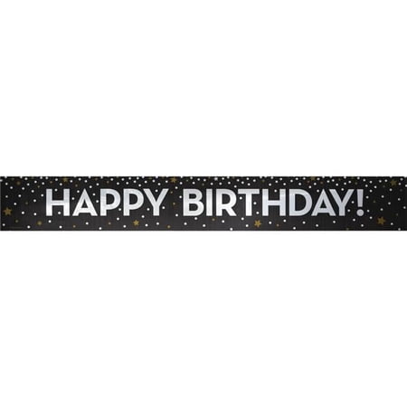 Creative Converting 359159 5 x 72 in. Happy Birthday Foil Banner