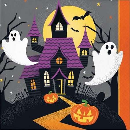 Creative Converting 359371 6.5 in. Haunted House Luncheon Napkin - 16 Count