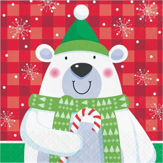 Creative Converting 359465 6.5 in. Christmas Characters Luncheon Napkin