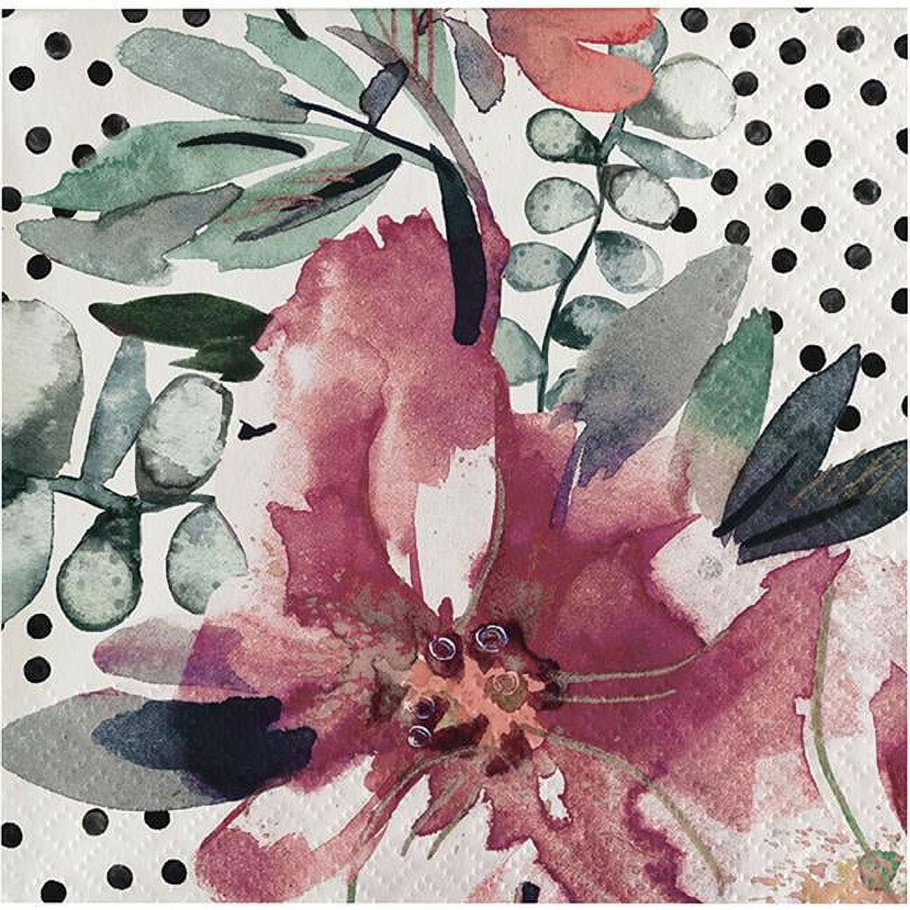 Floral Collage Beverage Napkins - Thumbnail 2