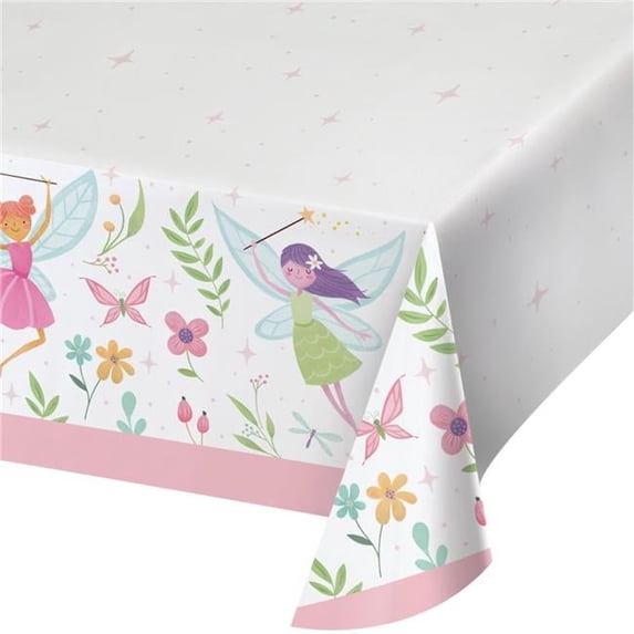 Creative Converting 360384 54 x 102 in. Fairy Forest Paper Tablecover
