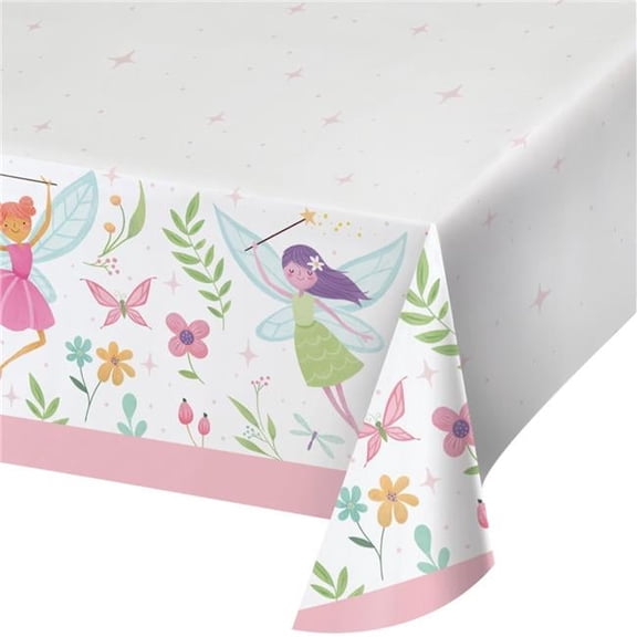Creative Converting 360384 54 x 102 in. Fairy Forest Paper Tablecover