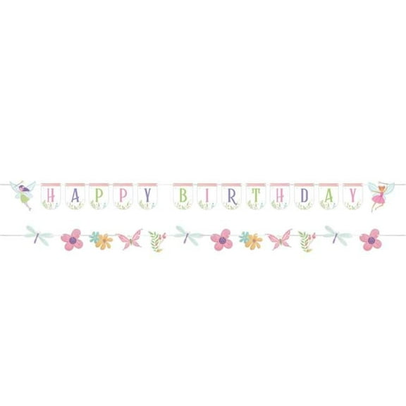 Creative Converting 360388 Fairy Forest Shaped Banner with String