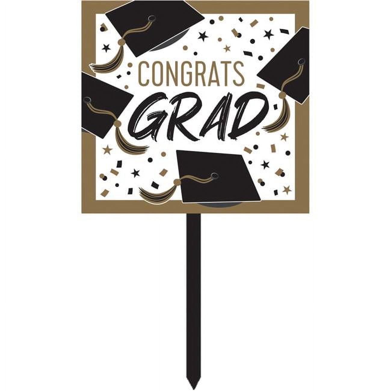 Creative Converting 362919 Golden Grad Yard Sign - Walmart.com