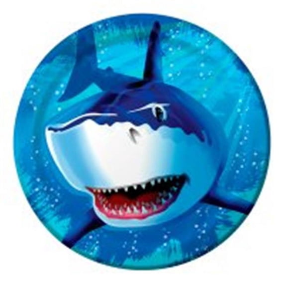 Creative Converting 425887 Shark Splash - 9 in. Dinner Plates - Case of 96
