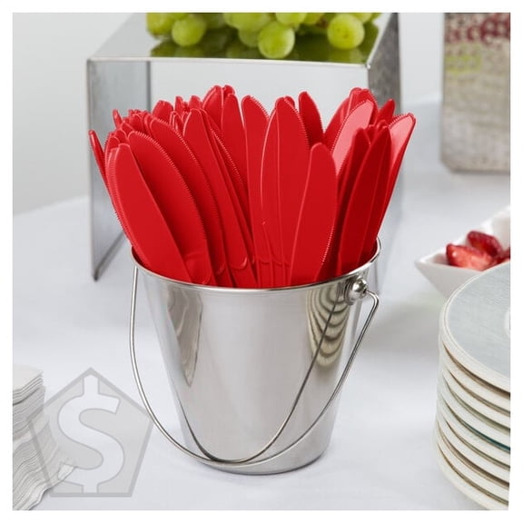 Creative Converting 7 1/2" Classic Red Heavy Weight Premium Plastic Knife - 288/Case