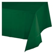 Hunter Green Round Plastic Tablecloth, 1-Pack