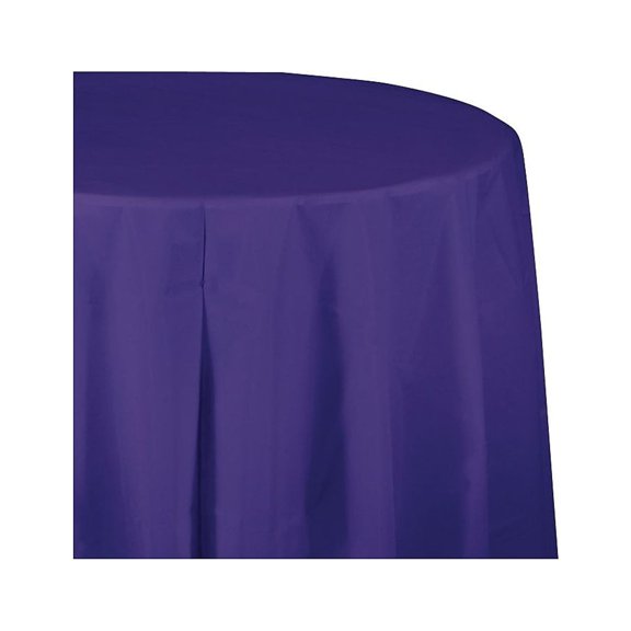 Creative Converting Purple Tablecover, Octy Round 82" Plastic