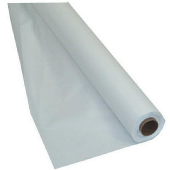 Creative Converting 783272 40 in. x 250 ft. Plastic Table Roll- White