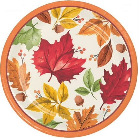 Fall Leaves 9-inch Paper Plates 8 Per Pack