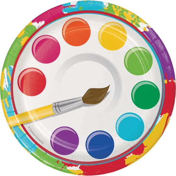 Art Party Dessert Plates, 8 pk