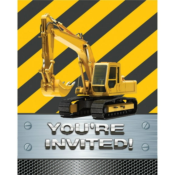 Creative Converting 895590 Construction Zone Invitation