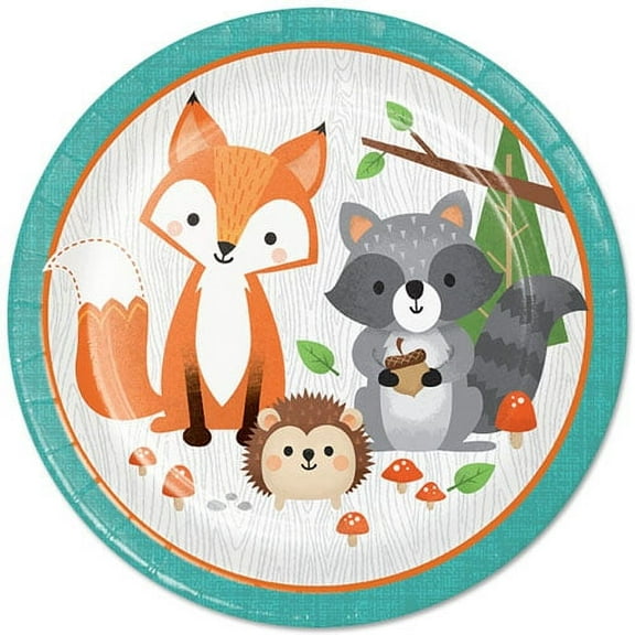 Creative Converting 343945 9 in. Wild One Woodland Paper Plates - 8 Count - Case of 12
