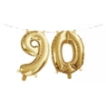 thumbnail image 1 of Creative Converting 90 Gold Number Balloon Banner, 2 Count, 1 of 2