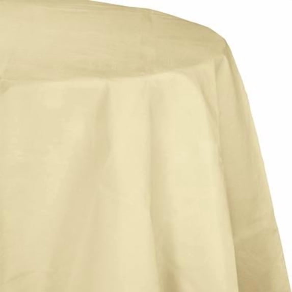 Creative Converting Ivory Tablecover, Octy Round 82" Polylined Tissue