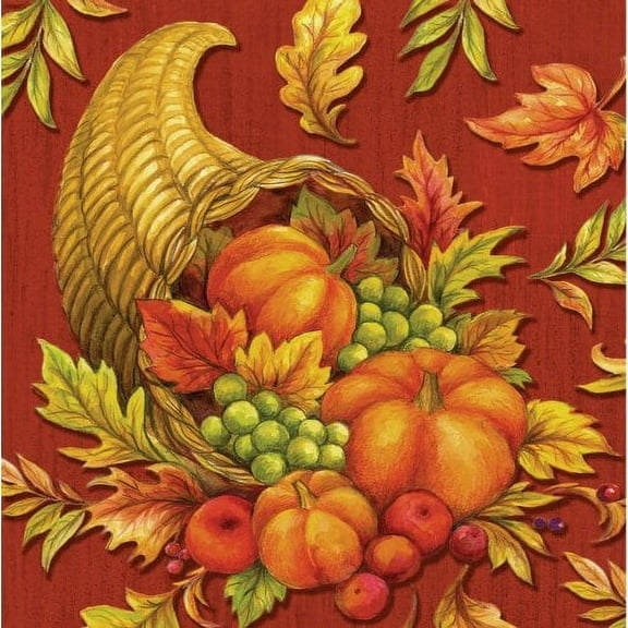 Creative Converting Abundant Cornucopia Paper Beverage Napkins 18 Per Pack